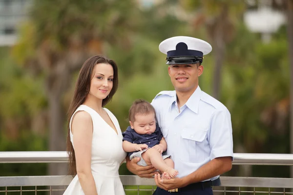 Familia militar — Foto de Stock