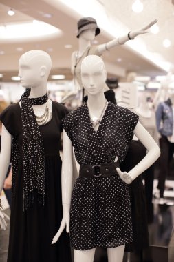 alışveriş merkezinde modern mankenler