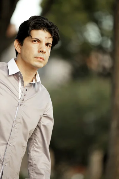 Stock image of a Latino model outdoors — Stock Photo, Image