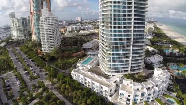 Aerial footage of Miami Beach — Stock Video