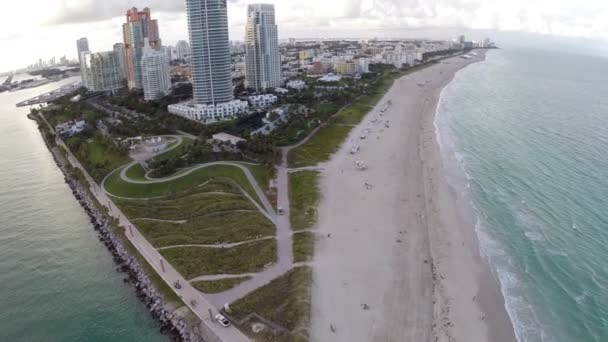 Letecké záběry z miami beach — Stock video