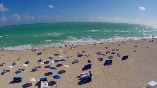 Съёмки с воздуха Майами-Бич — стоковое видео