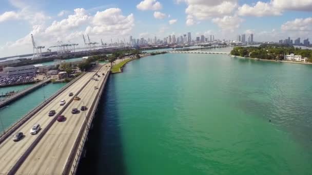 Aéreo sobre Miami Beach — Vídeo de Stock