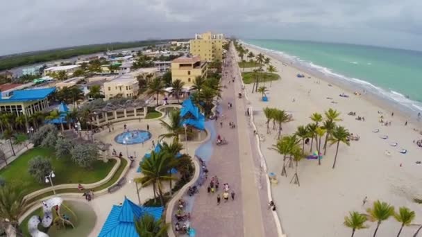 Video aereo di Hollywood Beach — Video Stock