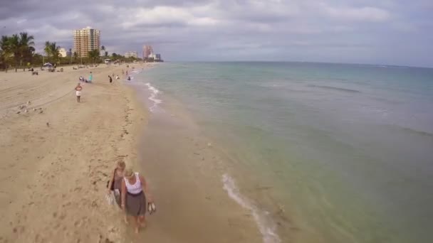 Низький пляж естакади — стокове відео