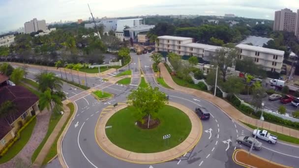 Luchtfoto beelden van de Universiteit van miami — Stockvideo