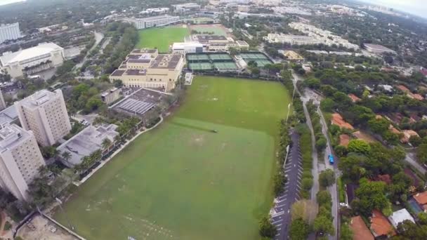 Aerial footage of University of Miami — Stock Video