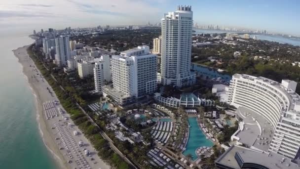 Gebouwen op miami beach — Stockvideo