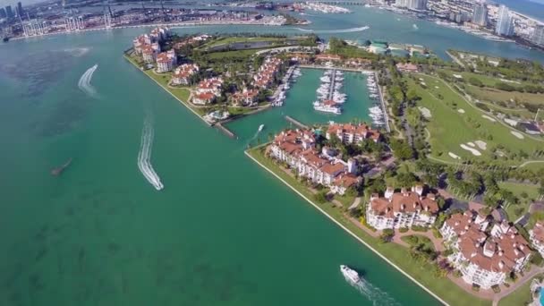 Fisher Island Miami Beach — Stockvideo