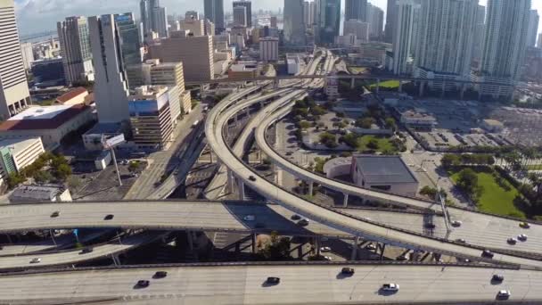 I-95 y el centro de Miami — Vídeos de Stock