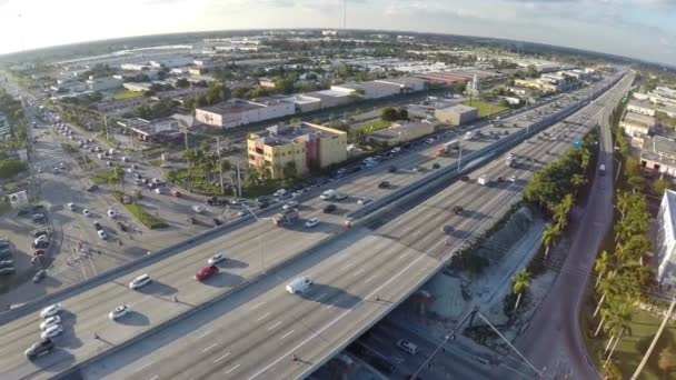 Cars on I-95 during rush hour interstate 95 — Stock Video