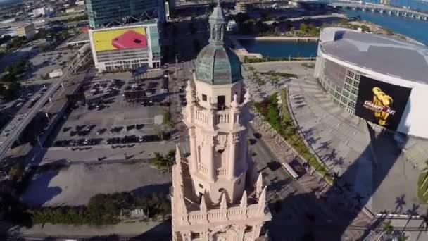 Wieża wolności w downtown miami — Wideo stockowe