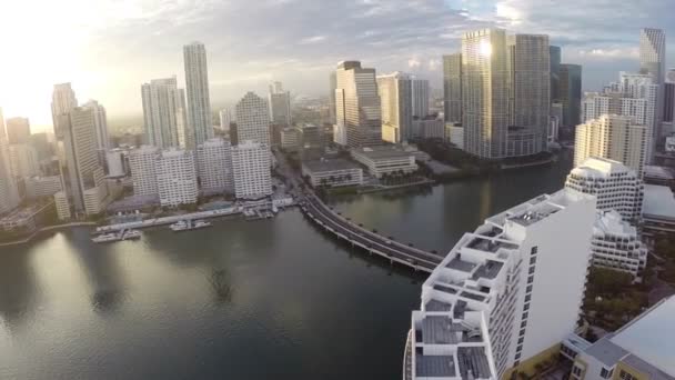 Brickell al anochecer — Vídeo de stock