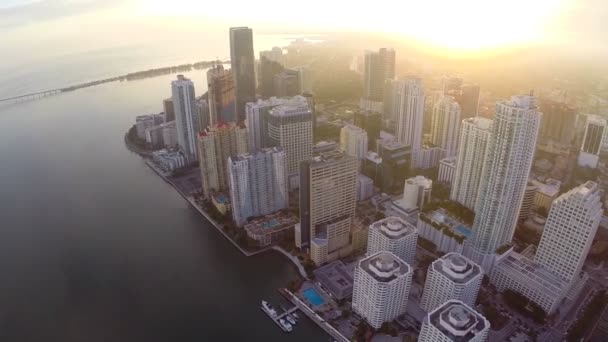 Brickell al anochecer — Vídeos de Stock