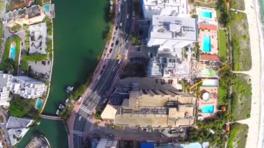 üstgeçidin miami plaj havadan video oluşturma