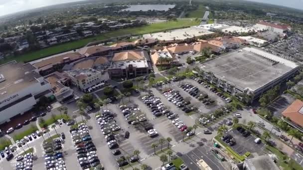 Luftbild der Stürze Shopping Promenade miami — Stockvideo