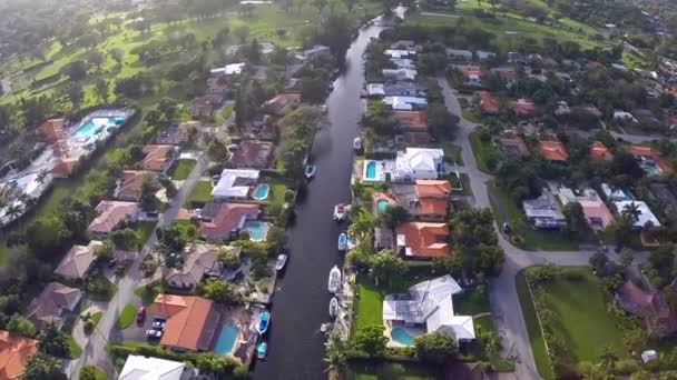 Woonwijken luchtfoto video — Stockvideo