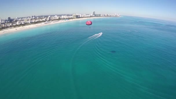 Parasailing à la plage de miami — Video