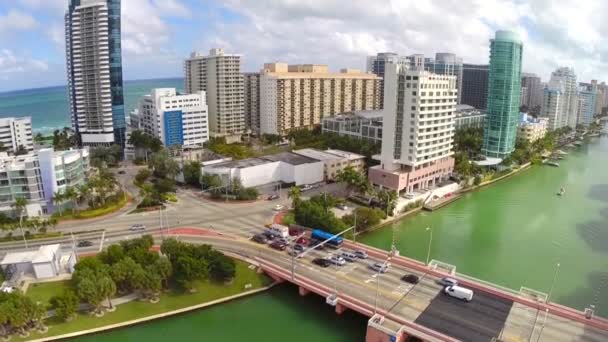 Miami Beach puente de vídeo aéreo — Vídeo de stock