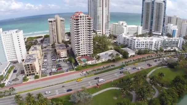 Flying over Miami — Stock Video