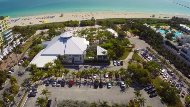 Vídeo aéreo de Nikki Beach lounge y club — Vídeo de stock