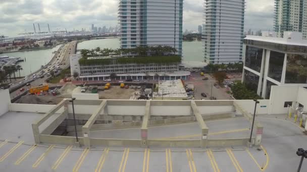 Sitio de construcción de Miami Beach — Vídeos de Stock