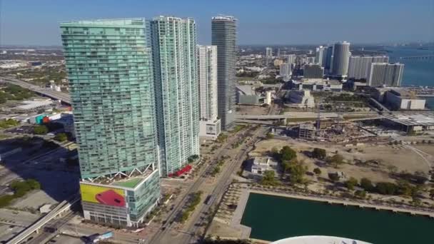 Летная площадка в центре Майами — стоковое видео