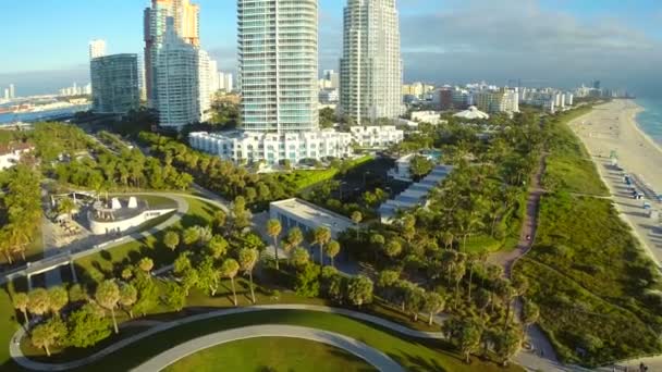 Miami Beach video aéreo inmobiliario de lujo — Vídeo de stock