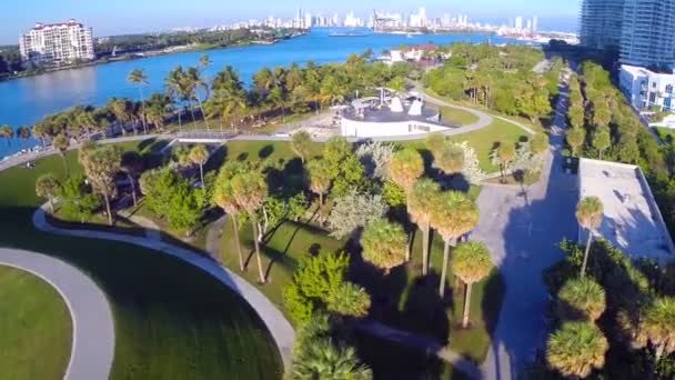 Video aereo del South Pointe Park — Video Stock