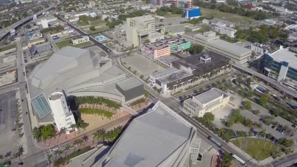 Rues urbaines Centre-ville Miami Vidéo aérienne — Video