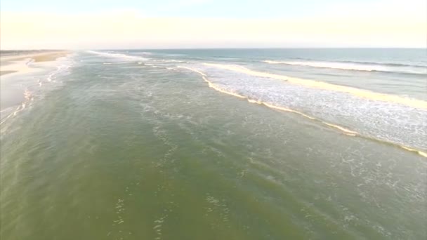 空中圣奥古斯丁佛罗里达的沙滩上 — 图库视频影像