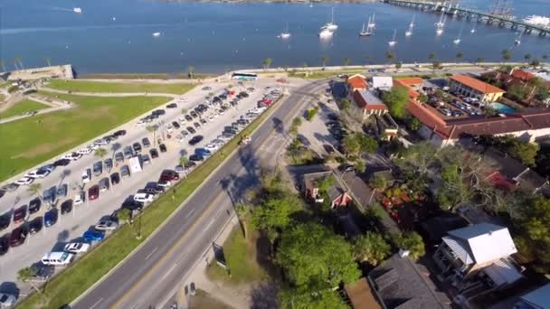 A1A e Castillo De San Marcos em St Augustine Florida — Vídeo de Stock