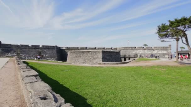 Castillo de san marcos στο st augustine Φλόριντα — Αρχείο Βίντεο