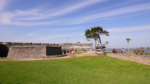 Castillo de san marcos bei st augustine florida — Stockvideo