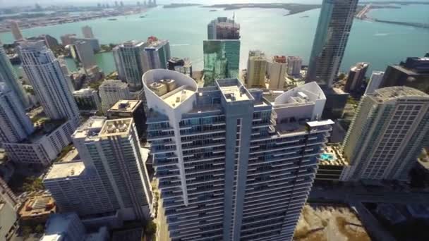 Aerial Brickell Miami — Stock Video