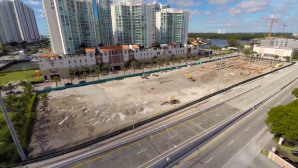 Vídeo aéreo Sunny Isles Arquitectura de playa — Vídeo de stock