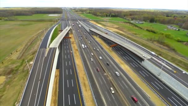 Letecké video z new jersey turnpike — Stock video