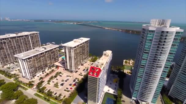 Аэровидео Brickell Miami — стоковое видео