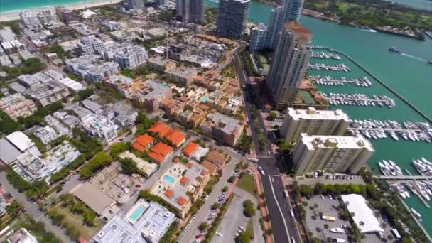 South beach miami antenne — Stockvideo