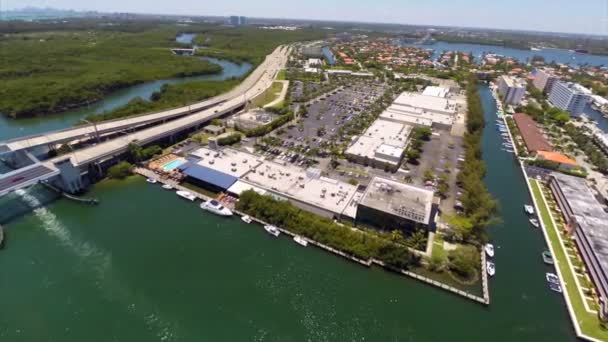 Filmagem aérea Shopping Intracosteiro Miami — Vídeo de Stock