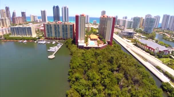 Αεροφωτογραφία του Sunny Isles Beach FL — Αρχείο Βίντεο
