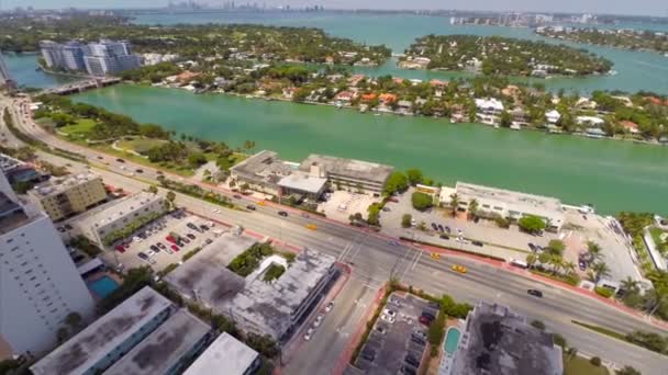 Vue aérienne panoramique de Miami Beach 360 — Video