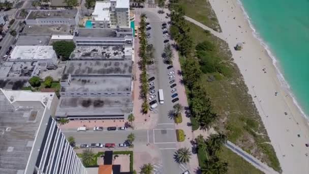迈阿密海滩的空中景观 — 图库视频影像