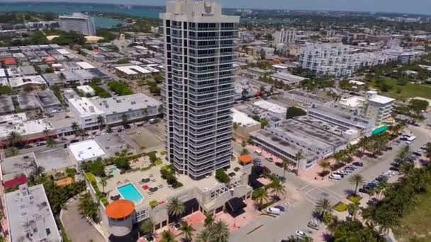 建物の航空写真のマイアミ — ストック動画