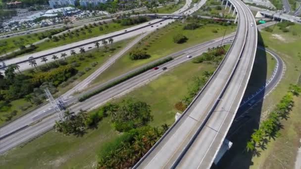 Goldene Lichtungen tauschen sich in Miami aus — Stockvideo