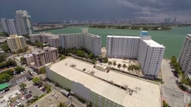 miami Beach binaların havadan video
