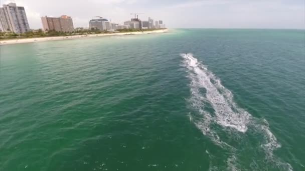 Jet hava video Miami'de kayaklar — Stok video
