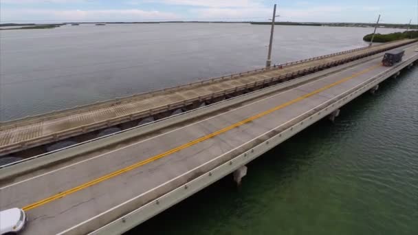 Florida Keys Bridge vídeo aéreo — Vídeo de Stock