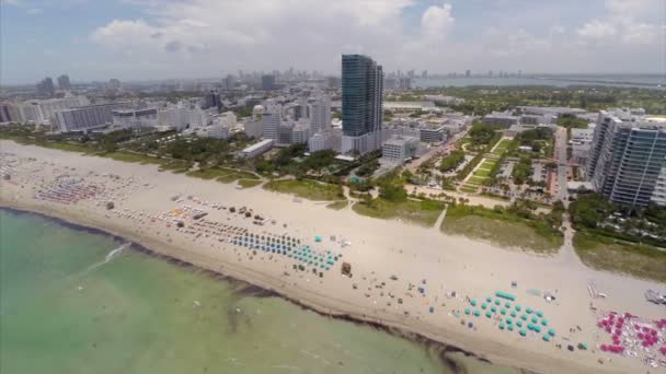 Havadan video miami beach robot — Stok video