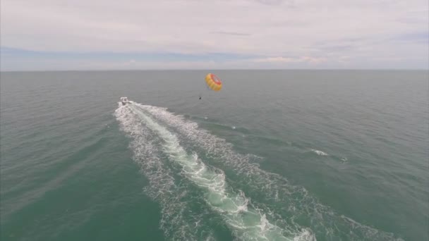 Aerial video parasailing in Key West — Stock Video
